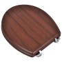 Toilet seat with lids 2 pcs MDF brown by vidaXL, Toilet and bidet seats - Ref: Foro24-275909, Price: 69,27 €, Discount: %