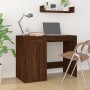 Brown oak plywood desk with cabinet by vidaXL, Desks - Ref: Foro24-3185438, Price: 148,99 €, Discount: %