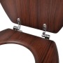 Toilet seat with lids 2 pcs MDF brown by vidaXL, Toilet and bidet seats - Ref: Foro24-275909, Price: 69,27 €, Discount: %