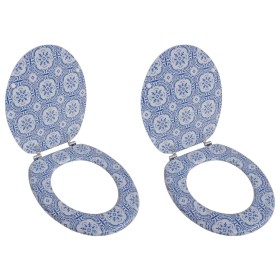 Toilet seat with lid 2 pcs MDF porcelain by vidaXL, Toilet and bidet seats - Ref: Foro24-275917, Price: 82,52 €, Discount: %