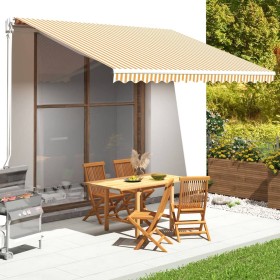 Replacement fabric for yellow and white awning 4x3.5 m by vidaXL, Awnings - Ref: Foro24-311938, Price: 64,99 €, Discount: %