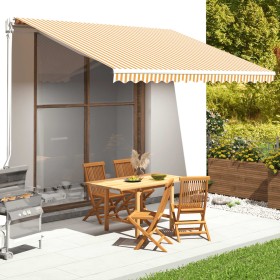 Replacement fabric for yellow and white awning 4.5x3.5 m by vidaXL, Awnings - Ref: Foro24-311940, Price: 63,53 €, Discount: %