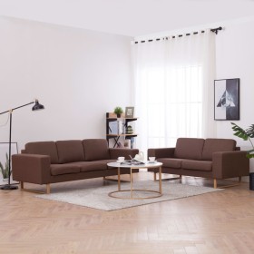 Brown fabric 2-piece sofa set by vidaXL, Sofas - Ref: Foro24-276860, Price: 691,56 €, Discount: %