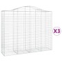 Gabionenkörbe 3 Stück Bogenform Eisen 200x50x160/180 cm von vidaXL, Töpfe und Pflanzgefäße - Ref: Foro24-3145704, Preis: 402,...