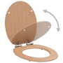 WC toilet seat 2 pcs soft close lid MDF bamboo design by vidaXL, Toilet and bidet seats - Ref: Foro24-276994, Price: 76,91 €,...