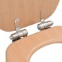 WC toilet seat 2 pcs soft close lid MDF bamboo design by vidaXL, Toilet and bidet seats - Ref: Foro24-276994, Price: 76,91 €,...