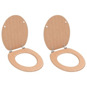 Toilet seat WC 2 pcs soft lid MDF bamboo by vidaXL, Toilet and bidet seats - Ref: Foro24-276995, Price: 66,61 €, Discount: %