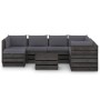 8-piece garden furniture with gray impregnated wood cushions by vidaXL, Garden sets - Ref: Foro24-3068384, Price: 758,75 €, D...