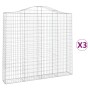 Gabionenkörbe 3 Stück Bogenform Eisen 200x30x180/200 cm von vidaXL, Töpfe und Pflanzgefäße - Ref: Foro24-3145515, Preis: 431,...