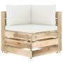 4-seater garden sofa with impregnated pine wood cushions by vidaXL, Garden sets - Ref: Foro24-3074605, Price: 482,99 €, Disco...