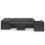 Garden furniture 7 pieces with gray impregnated wood cushions by vidaXL, Garden sets - Ref: Foro24-3068480, Price: 717,52 €, ...