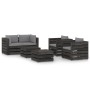 Garden furniture 6 pieces with gray impregnated wood cushions by vidaXL, Garden sets - Ref: Foro24-3068445, Price: 598,99 €, ...