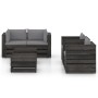 Garden furniture 6 pieces with gray impregnated wood cushions by vidaXL, Garden sets - Ref: Foro24-3068445, Price: 598,99 €, ...