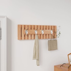 Solid walnut wood wall coat rack 42x8.5x14 cm by vidaXL, Towel racks - Ref: Foro24-350371, Price: 28,52 €, Discount: %