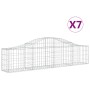 Gabion baskets 7 units, arched shape, iron, 200x30x40/60 cm by vidaXL, Pots and planters - Ref: Foro24-3145372, Price: 335,50...