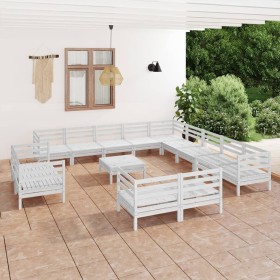 Garden furniture set 14 pieces solid white pine wood by vidaXL, Garden sets - Ref: Foro24-3083240, Price: 675,99 €, Discount: %