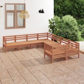 Gartenmöbel-Set 8-teilig aus massivem honigbraunem Kiefernholz von vidaXL, Gartensets - Ref: Foro24-3083247, Preis: 421,99 €,...