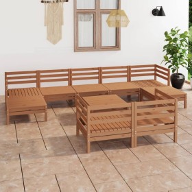 Gartenmöbel-Set 10-teilig aus massivem, honigbraunem Kiefernholz von vidaXL, Gartensets - Ref: Foro24-3083382, Preis: 528,99 ...