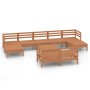 Garden furniture set 10 pieces solid honey brown pine wood by vidaXL, Garden sets - Ref: Foro24-3083382, Price: 529,91 €, Dis...