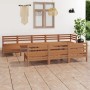 11-teiliges Gartenmöbel-Set aus massivem Kiefernholz honigbraun von vidaXL, Gartensets - Ref: Foro24-3083372, Preis: 548,81 €...