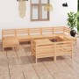 10-teiliges Gartenmöbel-Set aus massivem Kiefernholz von vidaXL, Gartensets - Ref: Foro24-3083379, Preis: 457,85 €, Rabatt: %