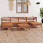 Gartenmöbel-Set 7-teilig aus massivem honigbraunem Kiefernholz von vidaXL, Gartensets - Ref: Foro24-3083342, Preis: 355,81 €,...