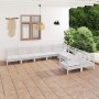 Garden furniture set 9 pieces solid white pine wood by vidaXL, Garden sets - Ref: Foro24-3083255, Price: 435,72 €, Discount: %