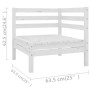 Garden furniture set 9 pieces solid white pine wood by vidaXL, Garden sets - Ref: Foro24-3083255, Price: 435,72 €, Discount: %