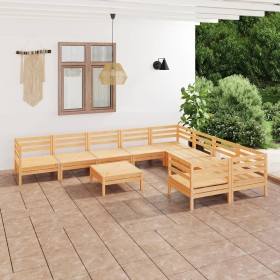 Gartenmöbel-Set 10-teilig aus massivem Kiefernholz von vidaXL, Gartensets - Ref: Foro24-3083259, Preis: 447,99 €, Rabatt: %