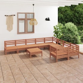 Garden furniture set 10 pieces solid honey brown pine wood by vidaXL, Garden sets - Ref: Foro24-3083262, Price: 537,55 €, Dis...