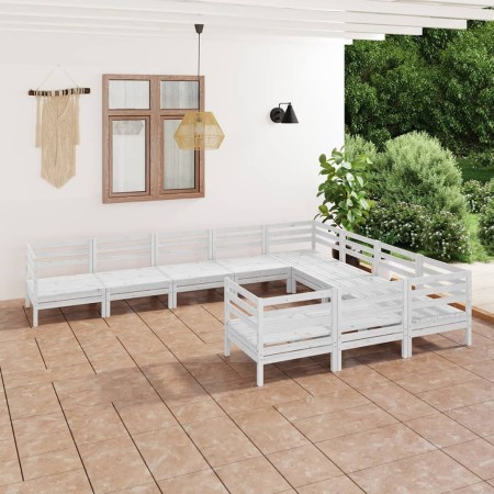 Garden furniture set 10 pieces solid white pine wood by vidaXL, Garden sets - Ref: Foro24-3083265, Price: 445,61 €, Discount: %