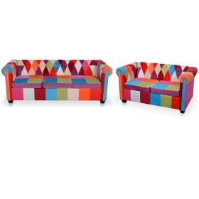 Chesterfield sofa set 2 pieces fabric by vidaXL, Sofas - Ref: Foro24-278215, Price: 862,28 €, Discount: %