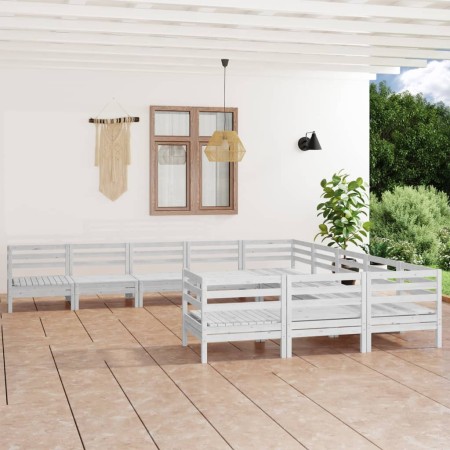 Garden furniture set 11 pieces solid white pine wood by vidaXL, Garden sets - Ref: Foro24-3083285, Price: 495,99 €, Discount: %