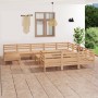 Gartenmöbel-Set 12-teilig aus massivem Kiefernholz von vidaXL, Gartensets - Ref: Foro24-3083309, Preis: 524,86 €, Rabatt: %