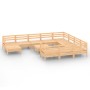 Gartenmöbel-Set 12-teilig aus massivem Kiefernholz von vidaXL, Gartensets - Ref: Foro24-3083309, Preis: 524,86 €, Rabatt: %