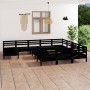 12-piece solid pine wood garden furniture set in black. by vidaXL, Garden sets - Ref: Foro24-3083313, Price: 592,67 €, Discou...