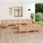 Gartenmöbel-Set 13-teilig aus massivem Kiefernholz von vidaXL, Gartensets - Ref: Foro24-3083329, Preis: 590,99 €, Rabatt: %