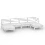 Garden furniture set 6 pieces solid white pine wood by vidaXL, Garden sets - Ref: Foro24-3083335, Price: 298,37 €, Discount: %