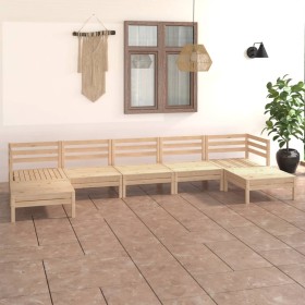 Gartenmöbel-Set 7-teilig aus massivem Kiefernholz von vidaXL, Gartensets - Ref: Foro24-3083344, Preis: 322,65 €, Rabatt: %