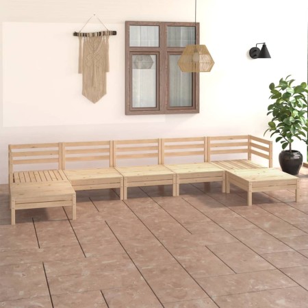 Garden furniture set 7 pieces solid pine wood by vidaXL, Garden sets - Ref: Foro24-3083344, Price: 322,65 €, Discount: %