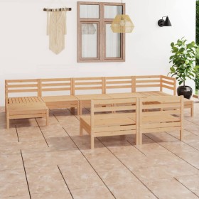 Gartenmöbel-Set 9-teilig aus massivem Kiefernholz von vidaXL, Gartensets - Ref: Foro24-3083354, Preis: 429,99 €, Rabatt: %