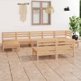 Garden furniture set 9 pieces solid pine wood by vidaXL, Garden sets - Ref: Foro24-3083354, Price: 430,25 €, Discount: %