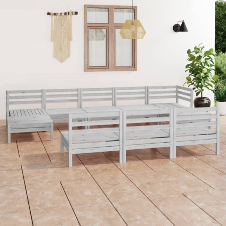 Garden furniture set 10 pieces solid white pine wood by vidaXL, Garden sets - Ref: Foro24-3083365, Price: 494,99 €, Discount: %