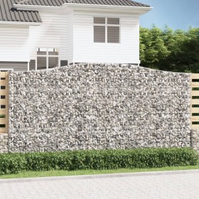 Gabion baskets 3 pcs arc shape iron 400x50x200/220 cm by vidaXL, Pots and planters - Ref: Foro24-3146022, Price: 802,99 €, Di...