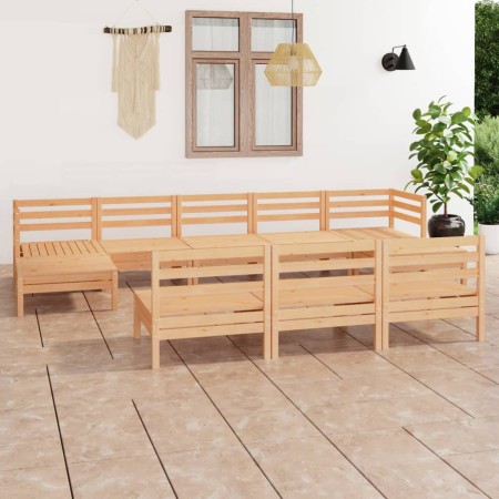 10-teiliges Gartenmöbel-Set aus massivem Kiefernholz von vidaXL, Gartensets - Ref: Foro24-3083364, Preis: 413,99 €, Rabatt: %