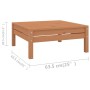 Set de muebles de jardín 10 pzas madera maciza pino marrón miel de vidaXL, Conjuntos de jardín - Ref: Foro24-3083387, Precio:...