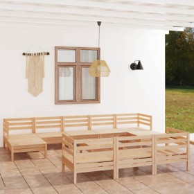 Gartenmöbel-Set 11-teilig aus massivem Kiefernholz von vidaXL, Gartensets - Ref: Foro24-3083389, Preis: 469,99 €, Rabatt: %