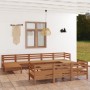 Gartenmöbel-Set 11-teilig aus massivem honigbraunem Kiefernholz von vidaXL, Gartensets - Ref: Foro24-3083392, Preis: 436,63 €...