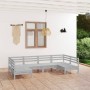 Garden furniture set 6 pieces solid white pine wood by vidaXL, Garden sets - Ref: Foro24-3083395, Price: 312,07 €, Discount: %