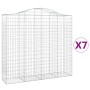 Gabionenkörbe 7 Stück Bogenform Eisen 200x50x180/200 cm von vidaXL, Töpfe und Pflanzgefäße - Ref: Foro24-3145729, Preis: 933,...